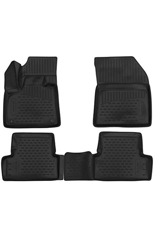 Element-Honda Accord Floor Mats Front & 2nd Row Seat Liner Set 3D Custom Fit All-Weather Full Set Liners 1