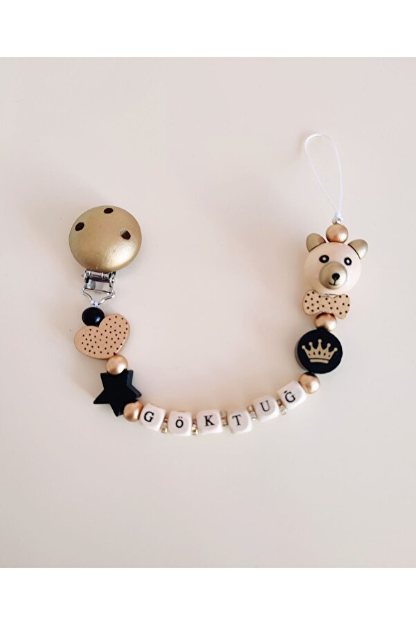 Sahi Aksesuar Isimli Emzik Zinciri - Emzik Askısı - Bebek Hediyesi Tyaez063