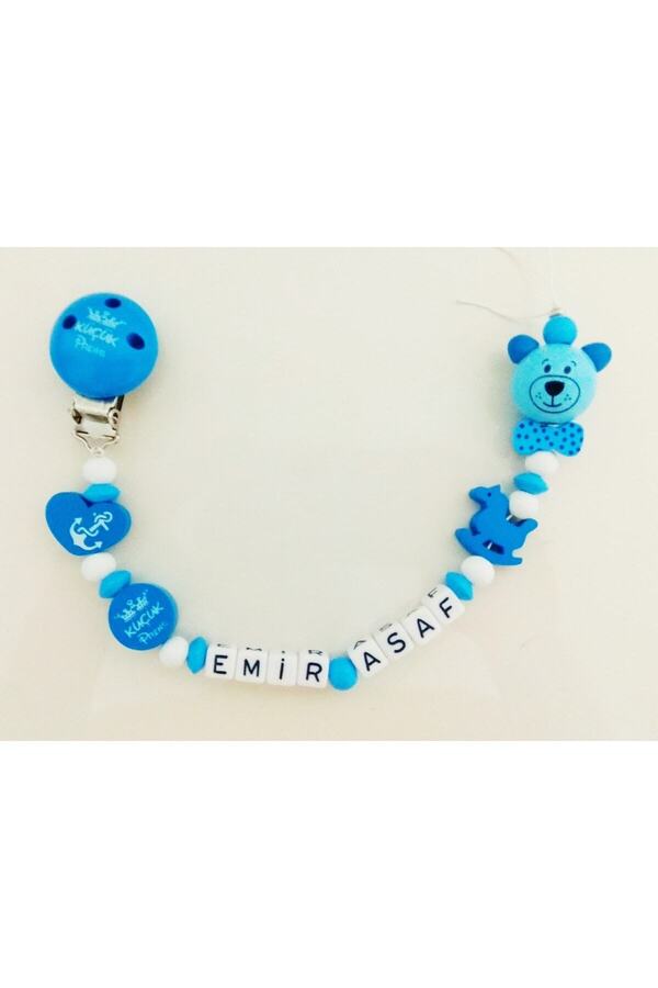 Sahi Aksesuar Isimli Emzik Zinciri - Emzik Askısı - Bebek Hediyesi Tybez072