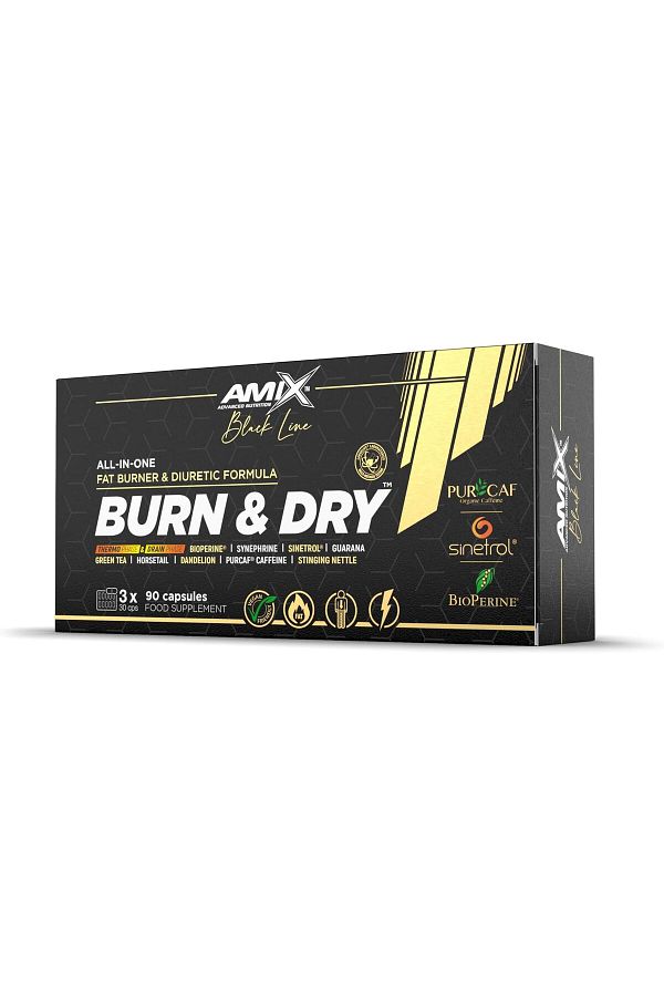 AMIX-| BURN & DRY - All-in-one - Fat burner & Diuretic fórmula- Complemento para Control de Peso y 1