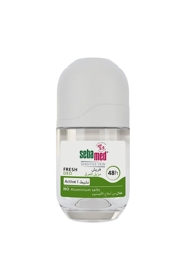 Sebamed-مزيل عرق رول أون فريش أكتيف 50 مل مزيل عرق رول أون يدوم طويلًا لانتعاش فعال وحماية من الروائح 1