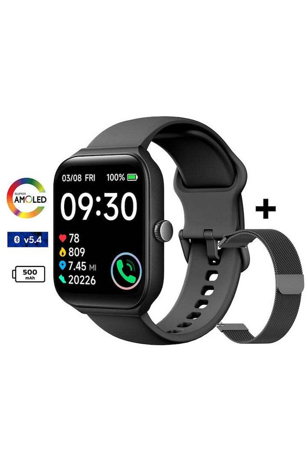 Techone-Ceas inteligent bărbătesc Vita Pulse, negru 1