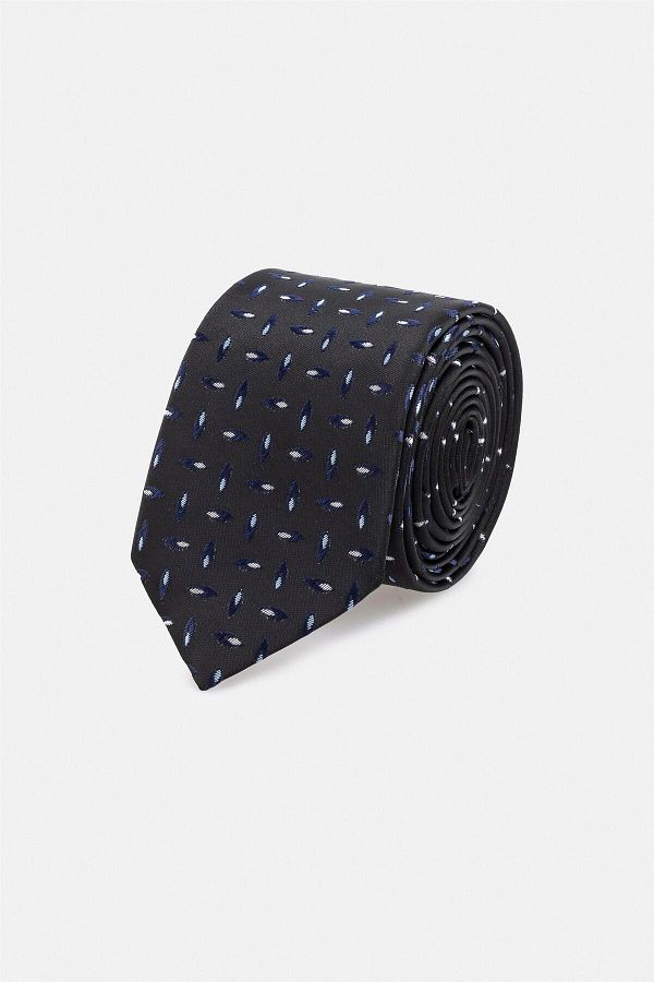 SÜVARİ-Black Printed Tie 1