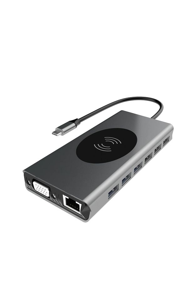 NEXTLY-15 In 1 Multifunctional Usb-c Hub, , Multiport Adapter, Wireless Charging 1