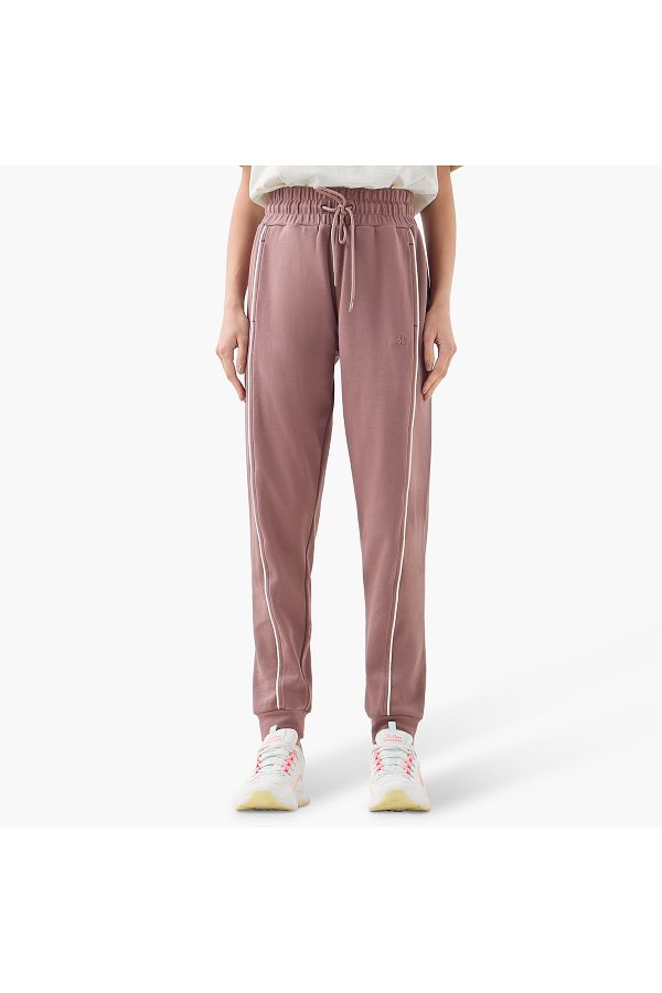 Kappa-Contrast Piping Detail Joggers with Drawstring Closure 1