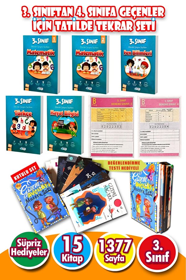 Harika Kitap 3. Sınıfa Yeni Geçenler İçin Süper Set - Soru Bankası - Deneme - Hikaye