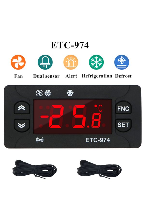 Choice-ETC-974 Temperature Controller Refrigerator Defrosting Heating Control Thermoregulator with Dual ... 1