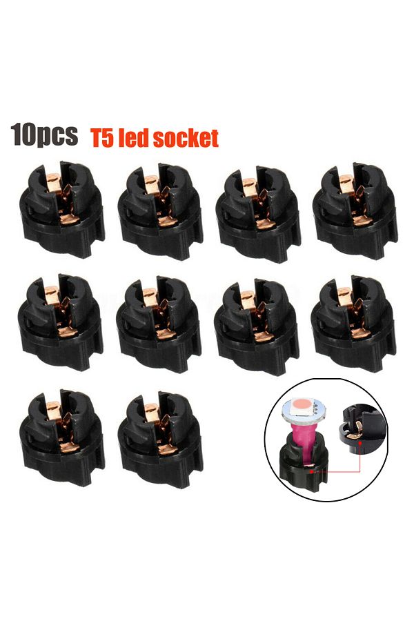 Choice-10pcs Signal Lamp T5 Led T-wist Sockets Bulb Base Holders Car Dashboard Instrument Panel Cluster ... 1