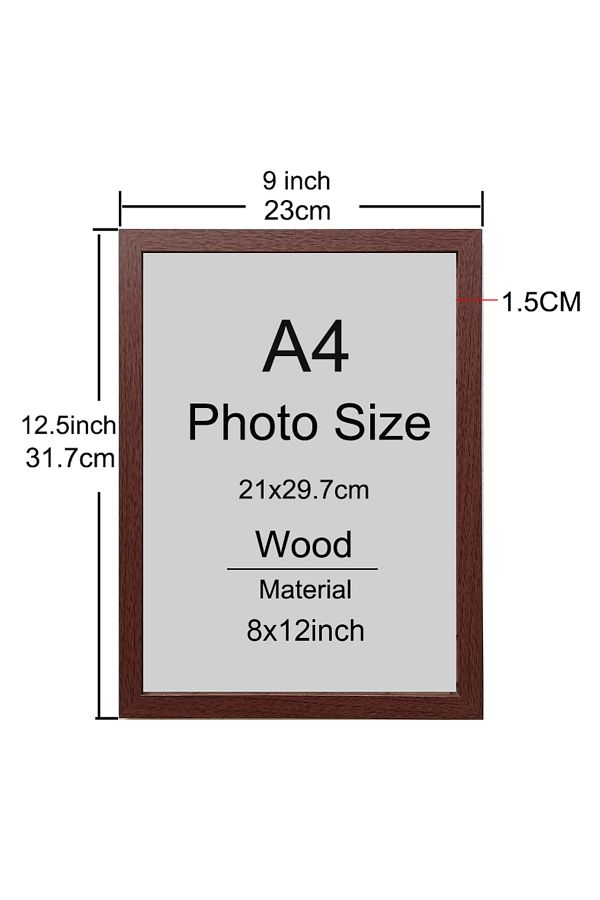 Choice-3pcs red 1/2/3pcs Wood Picture Frame A4 8X12in Honors Certificate Document Frame Wooden Photo Frame 1