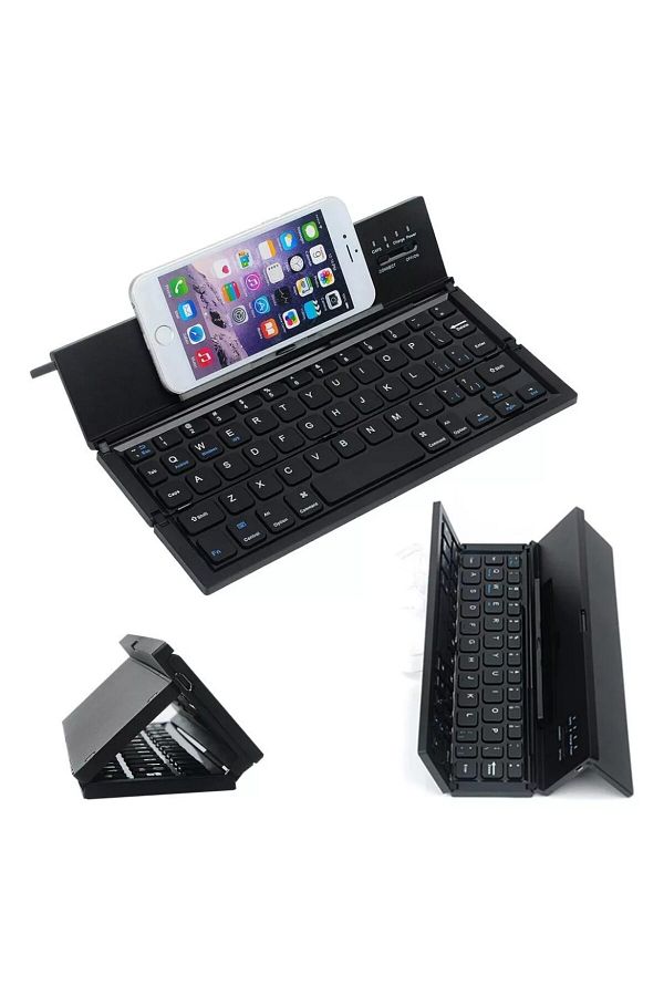 MACVI-Macvi® wireless foldable Bluetooth keyboard, compact, touchpad, for tablet and laptop, black 1