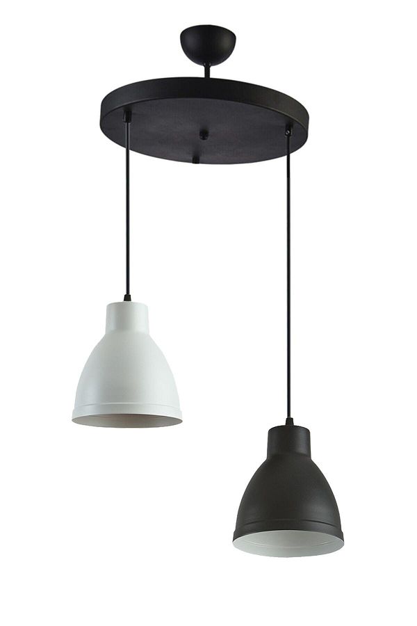 Modavize-Enzo Modern Decorative Black and White 2-Piece Pendant Lamp Chandelier - Special Design Cafe-Kitchen Living Room 1