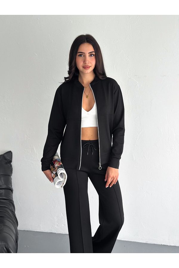 Dumy-- Modal Fabric Comfortable Tracksuit Set Suitable for Wide Sizes 1