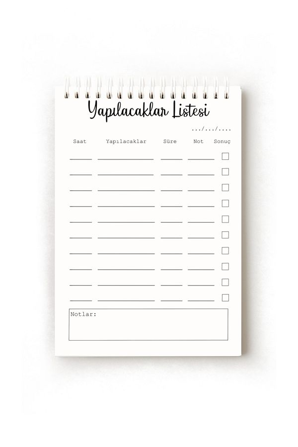 Handeto Kraft-Simple Minimalist Turkish to Do List, A5 to Do List, Planner, Task List, Planner 1
