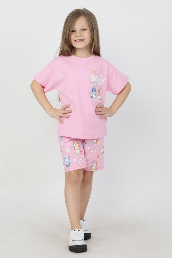 e-çocuk-Bluey Dog Girl's 2-Piece Set 4874 1