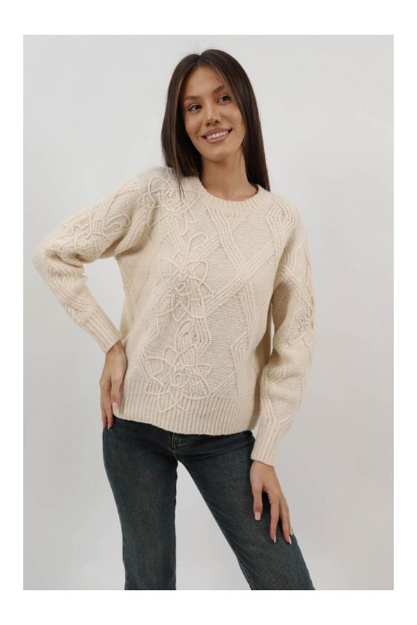 De Royal Italy-Pulover Tricotat Eloisa Talie Unica Ivory 1