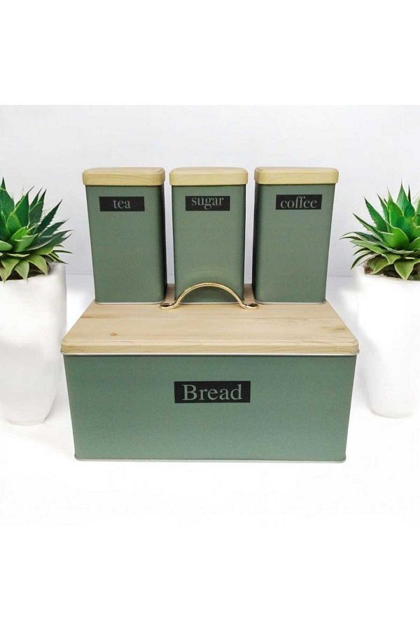 KMS Kumsar-Set of 4 Metal Soft Bread and Jar 1