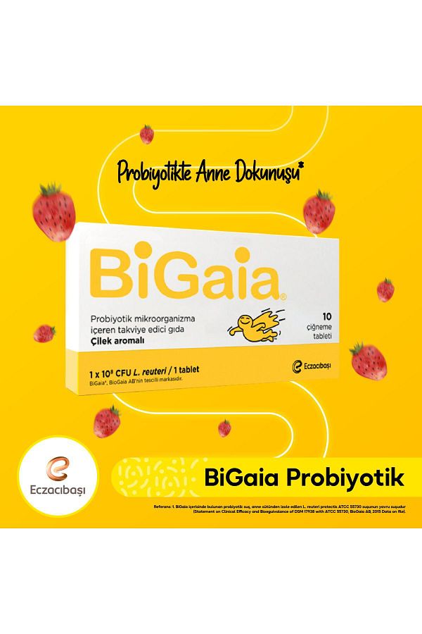 Bigaia-Probiotic Strawberry Flavored Chewable 10 Tablets 1