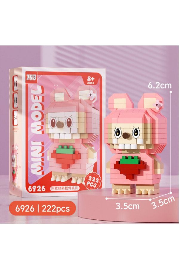 Kaptan Mavi-Labubu Bricks Building Blocks Figure Toy Heart Patterned 1