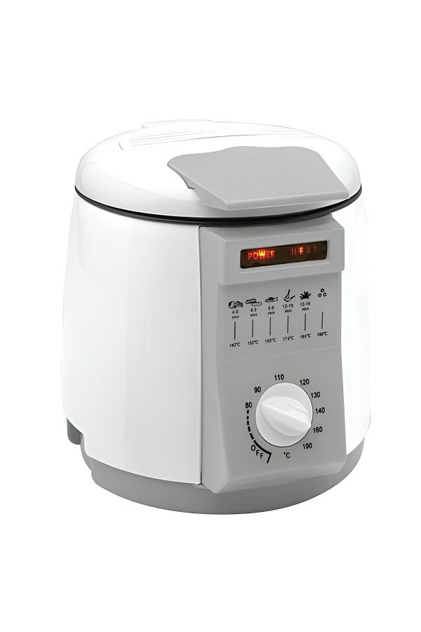 Nova-Compact Deep Fryer 1L, 900W, Temp Control 80–190°C, Non-Stick Pot, LED Display, for Small Kitchens 1
