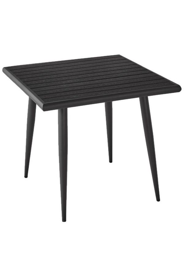 Generic-Square outdoor dining table, iron and Wood, 70x70x75 cm 1
