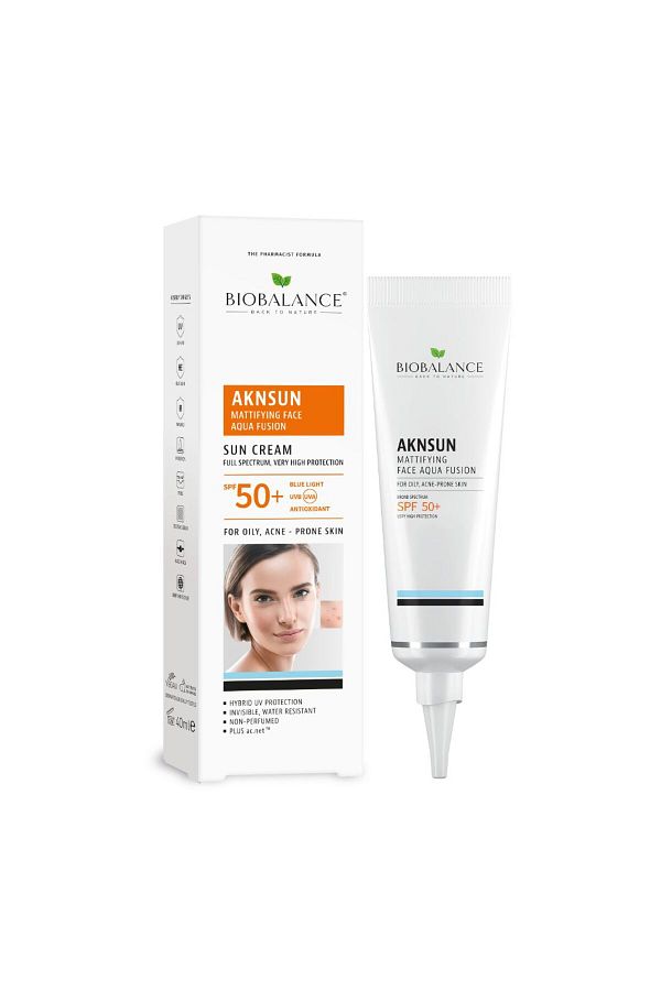 probio balance-AKNSUN Mattifying Cream with SPF 50+, for Acne-Prone and Oily Skin, Bio Balance, 40 ml 1