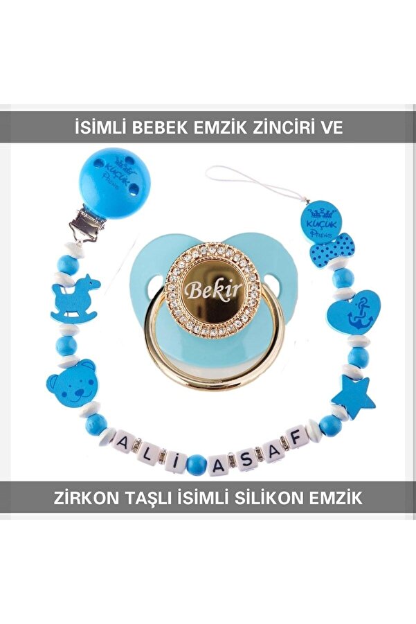 Sahi Aksesuar Isimli Bebek Emzik Zinciri Ve Bebek Silikon Emzik