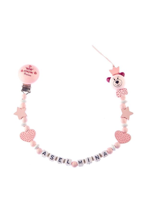 Sahi Aksesuar Sahi Aksesuar Isimli Emzik Zinciri - Emzik Askısı - Bebek Hediyesi Bez068