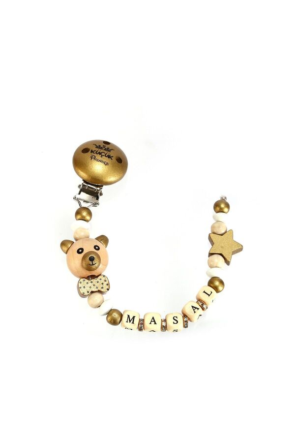 Sahi Aksesuar Isimli Emzik Zinciri - Emzik Askısı - Bebek Hediyesi Bez023