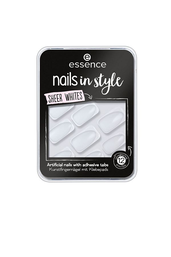 Essence-Nails In Style Uñas Artificiales #11 – transparente Weißtöne 1