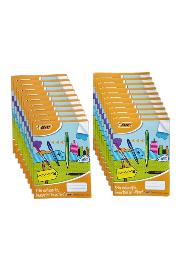 Ropet-Set Caiet A5, 40 file, 10 matematica, 10 dictando, coperta policromie, 20buc 1