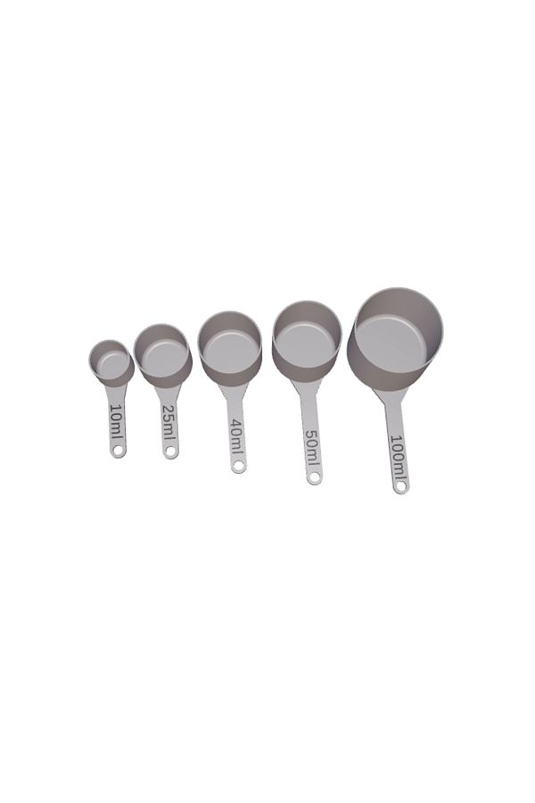 3dmakers-Set of 5 Measuring Spoons - 3D Printing Kitchen Measuring Apparatus (10-100 ml) 1