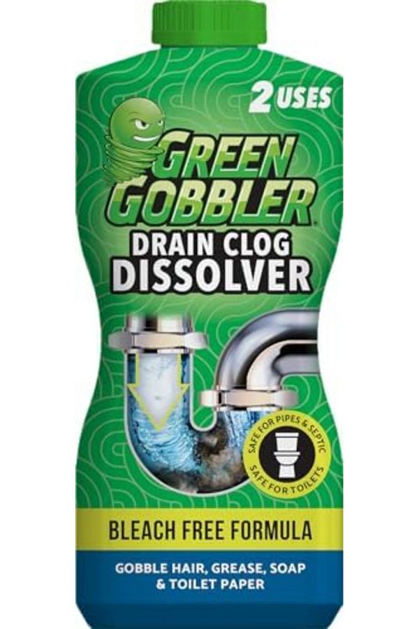Green Gobbler-Green Gobbler Drain Clog Dissolver, Drain Opener-Cleaner, Toilet Clog Remover, 31 oz 1