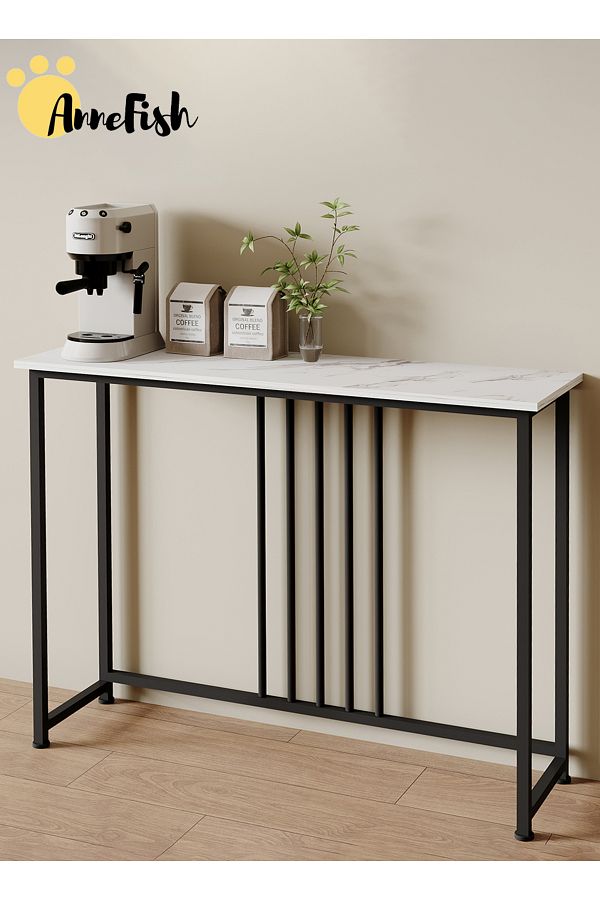AnneFish-Console Table Faux Marble Entryway Sofa Table Marble Entrance Table Kitchen Bar Display Table 1