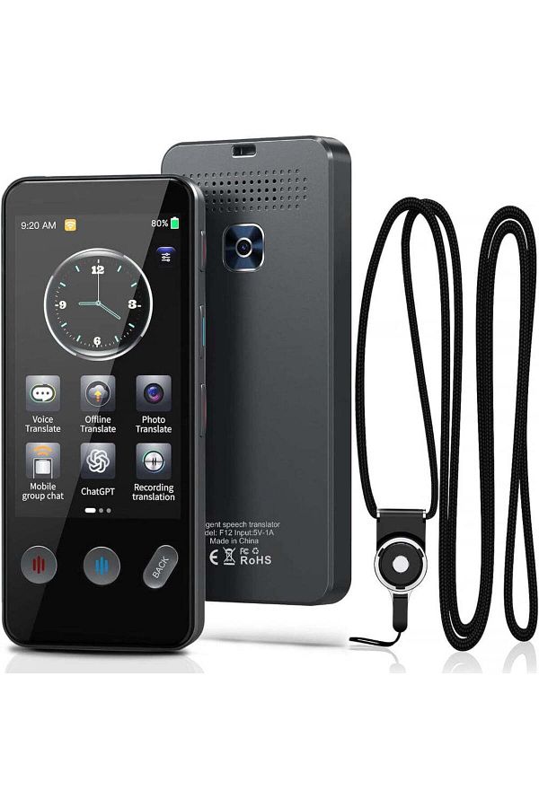 Velixo-Smart Translator, 3.4" Screen, 5MP, WiFi, BT, AI ChatGPT, 143 Lang Voice, 19 Offline, Photo/Text 1