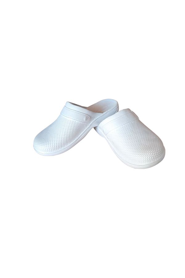 CANER-Non-Slip White Bathroom Slippers 1