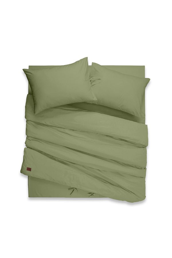 Sabia-Organic 100% Cotton Double Duvet Cover Set 160X200Cm 30cm Height with Elastic Sheets 62 Strings 1