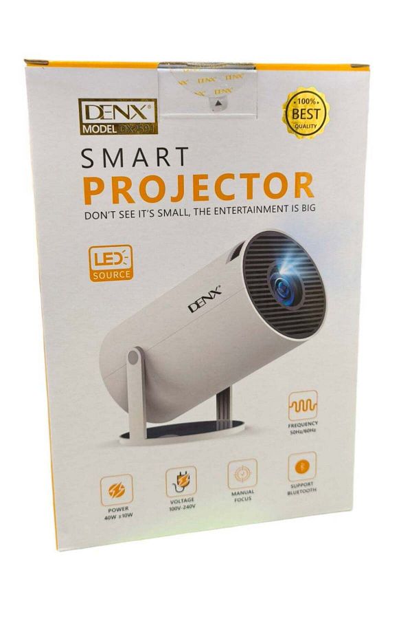 Denx-Portable Smart Projector with Android 12.0 for Home or Outdoor Use 1