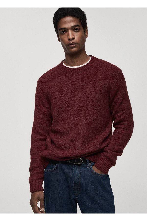 MANGO Man-Strickpullover aus Woll- und Baumwollmischung 1