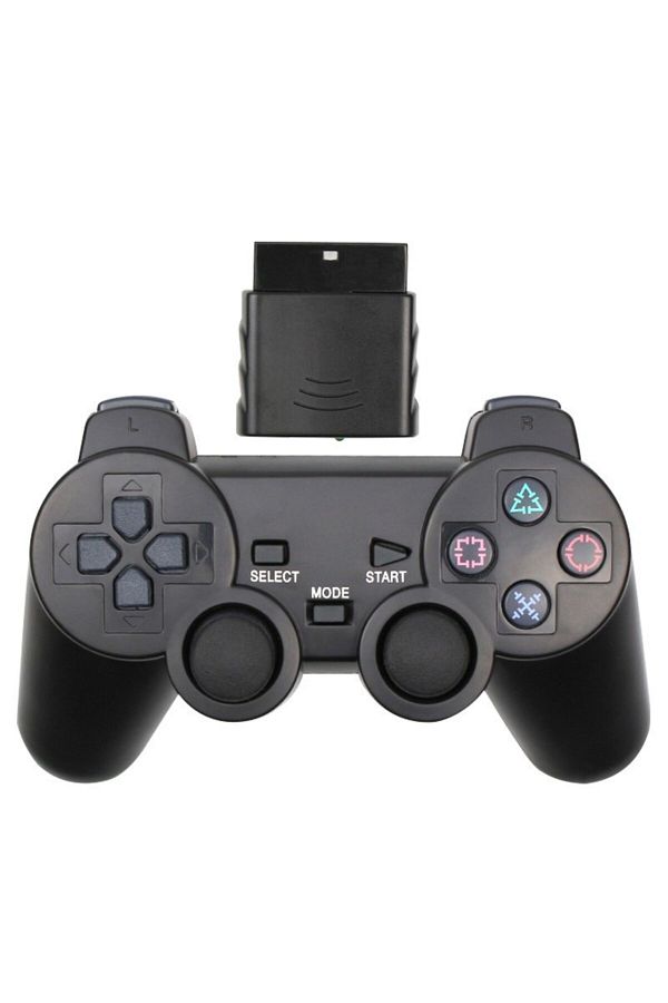 Choice-Black Wireless Gamepad for Sony PS2 Controller for Playstation 2 Console Joystick Double Vibration S 1