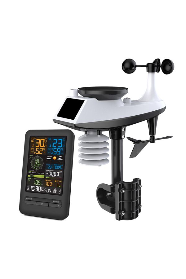 Choice-black Weather Station with Sensor Thermometer Home Weather Stations Digital Display with Temperature 1
