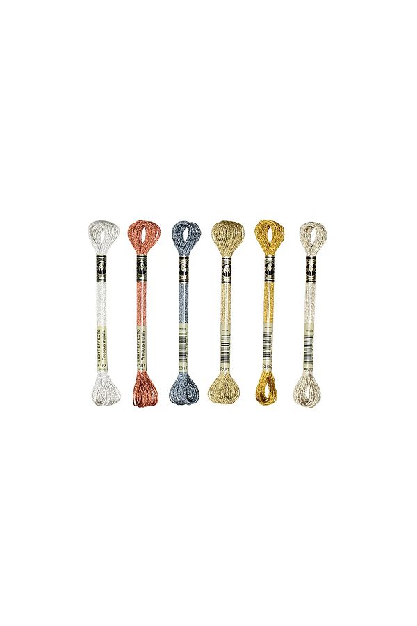 Dmc-Muline Light Effect 6 Thread Set - Metallic Colors 1