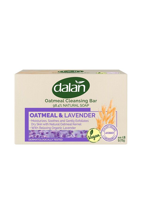 Dalan-Set Of 2 Cleansing Soap With Oatmeal And Lavender, 115gx2 1