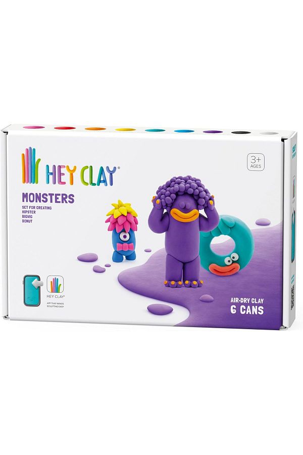 Hey Clay-- Monsters: Hipster, Cyclops, Donut 6 Cans 1
