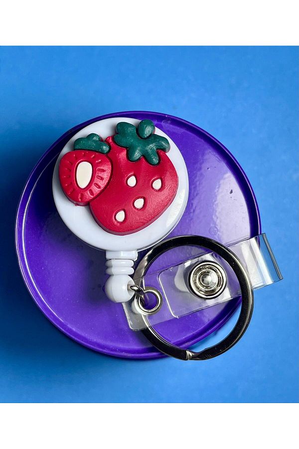 dr hande-Yoyo Badge with Key "Strawberry" Yoyo Badge Holder 1