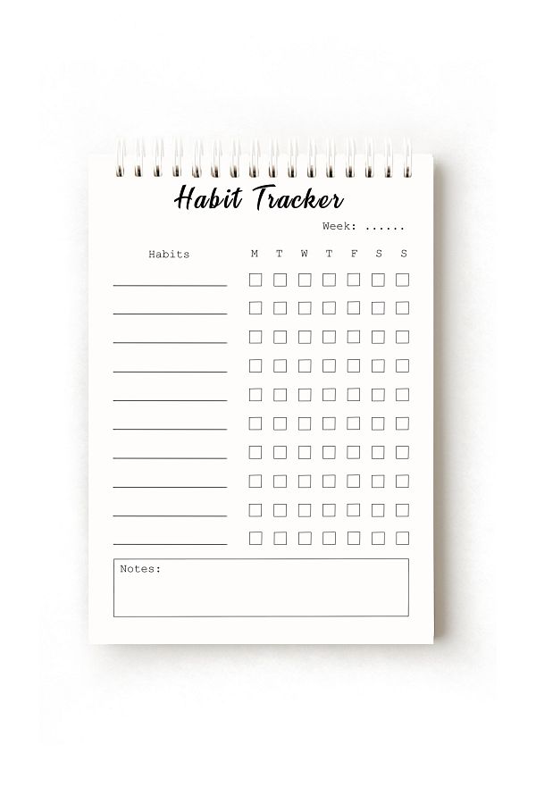 Handeto Kraft-Simple Minimalist English Habit Tracker, A5 Habit Tracker, Routine Notebook, Planner, Planner 1