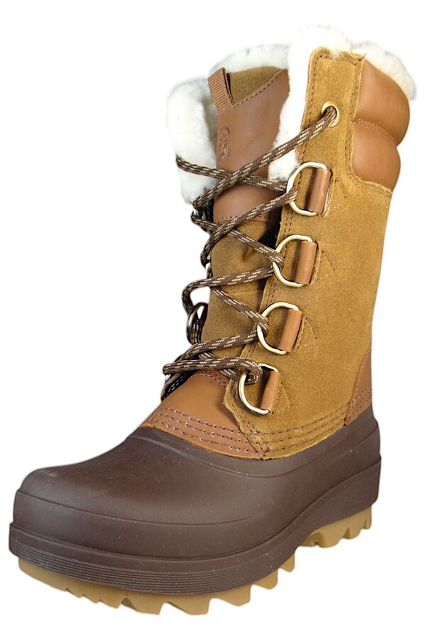 Kamik-Damen Stiefel Stiefel Winterschuhe Lauren Wk2429 Braun Brn Brown Leder/synthetik Mit Raven & Eva 1