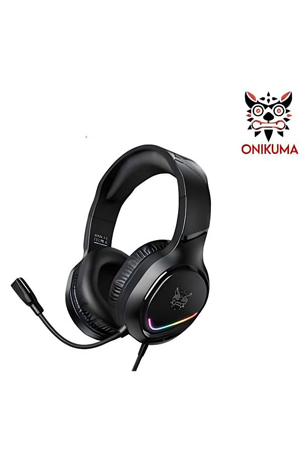 Onikuma-X31 Wired Headset with Colorful RGB Lighting and Surround Sound with Microphone and Noise Cancelling for PC Gaming 1