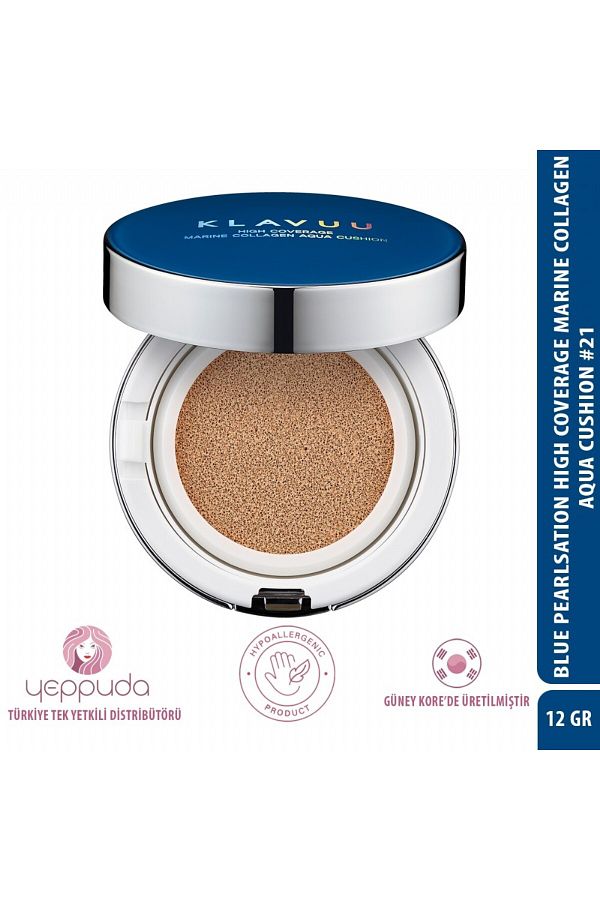 Klavuu-High Coverage Semi-Shiny Finish Foundation with Moisturizing Effect 21 Bright Light Beige Spf50 Pa 1