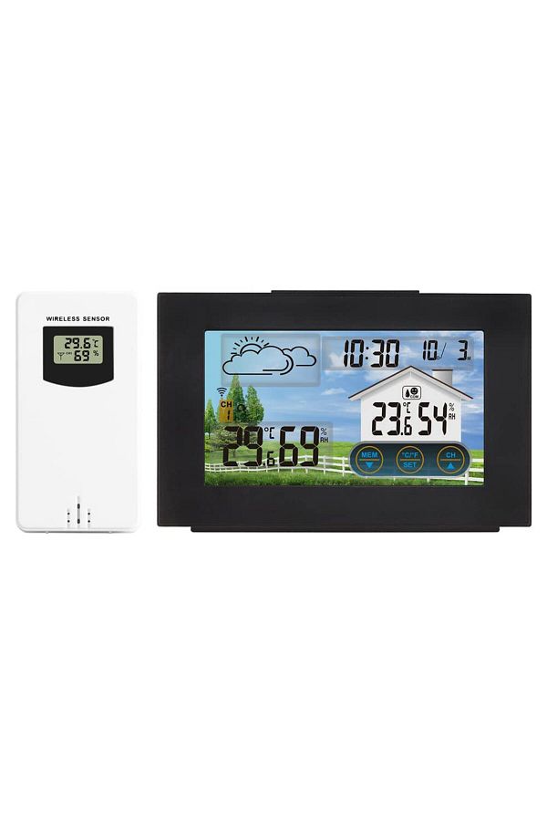 Velixo-Wireless Weather Station With Outdoor Sensor, Temp & Humidity, Forecast, Calendar, Lcd Touchscreen 1