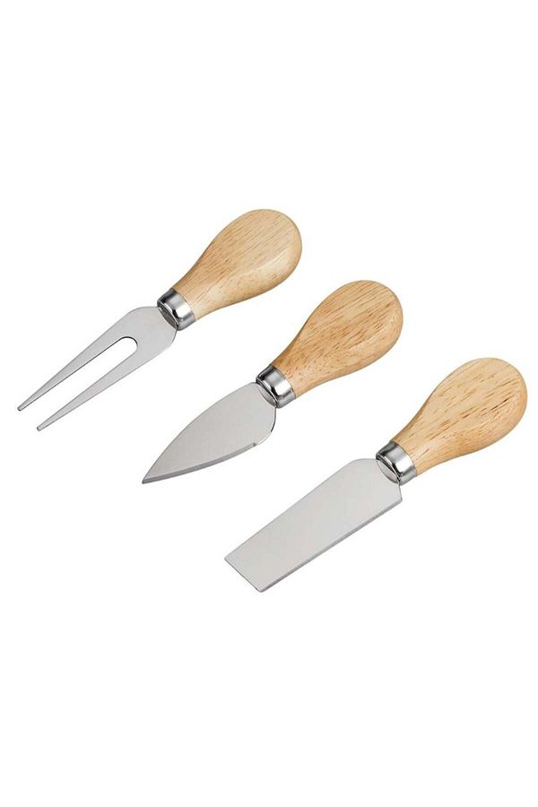 PUFO-Set of 3 Pufo cheese knives with wooden handle 1